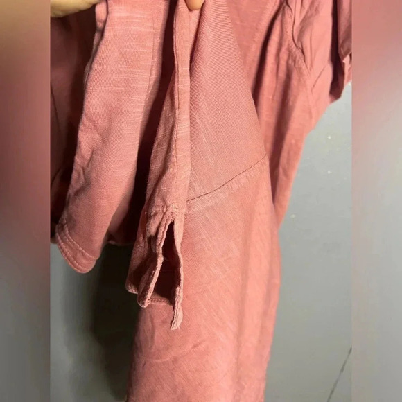 Anthropologie DAILY PRACTICE Flutter-Sleeve Tee Dress Shift Tie Back.  Medium - Picture 9 of 10